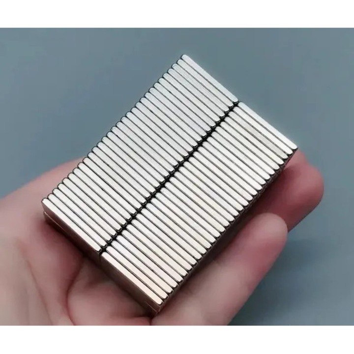 Magneti neodim 20x10x2mm set 5 buc argintiu