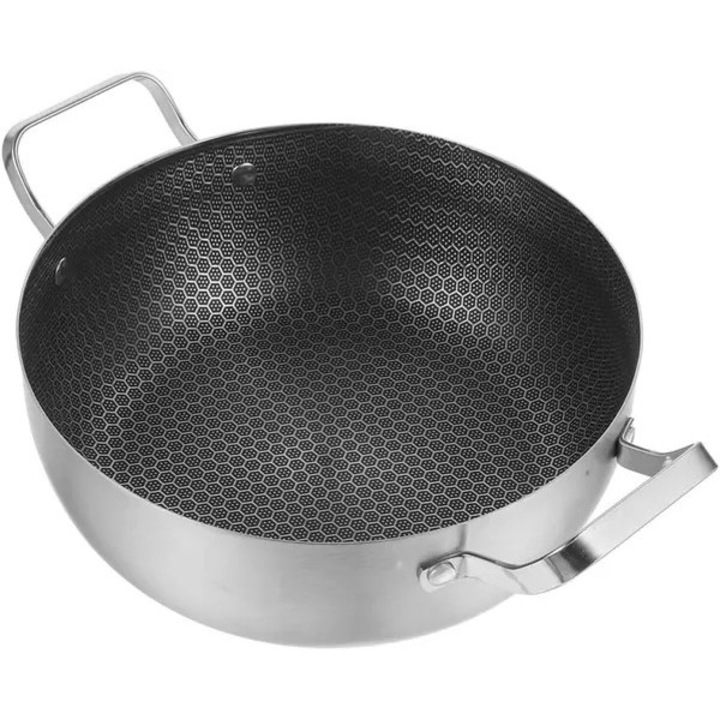 Oala supa inox 18cm grosime, suprafata antiaderenta fagure, manere duble