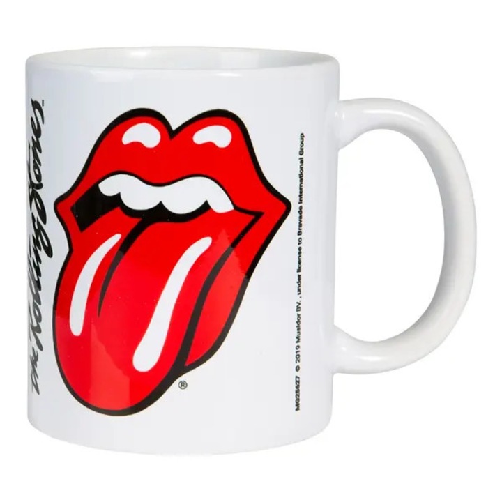 Cana ceramica, The Rolling Stones, logo, alb-negru, 350ml