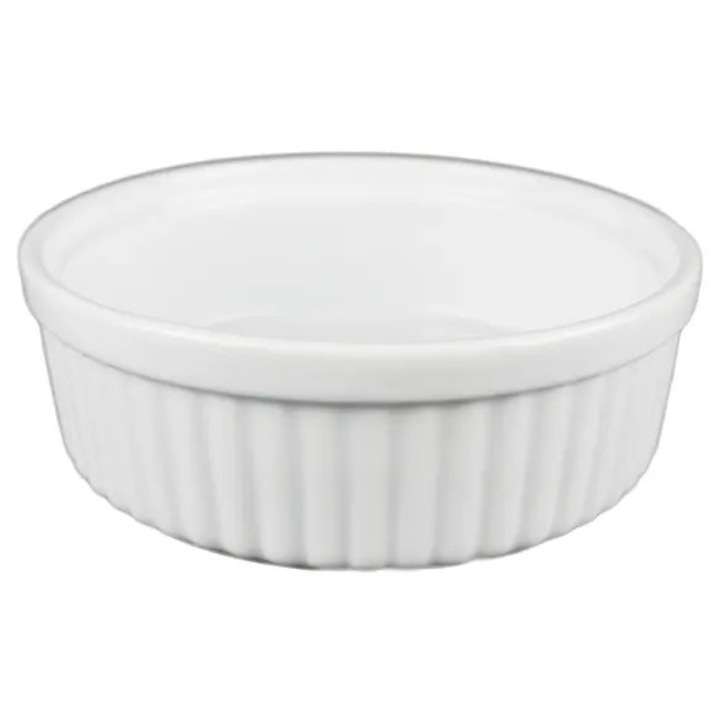 Boluri portelan medii, set 10 bucati, alb, 15x5cm