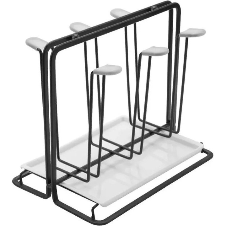 Scurgator vase metalic pentru 6 sticle, suport practic, 202x17x13.2cm
