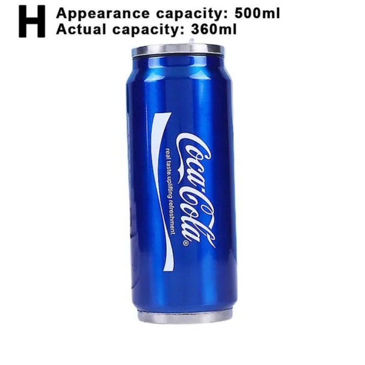 Cana termos izolare inox 350ml 500ml multicolor 7.5x14cm 7.5x18.5cm