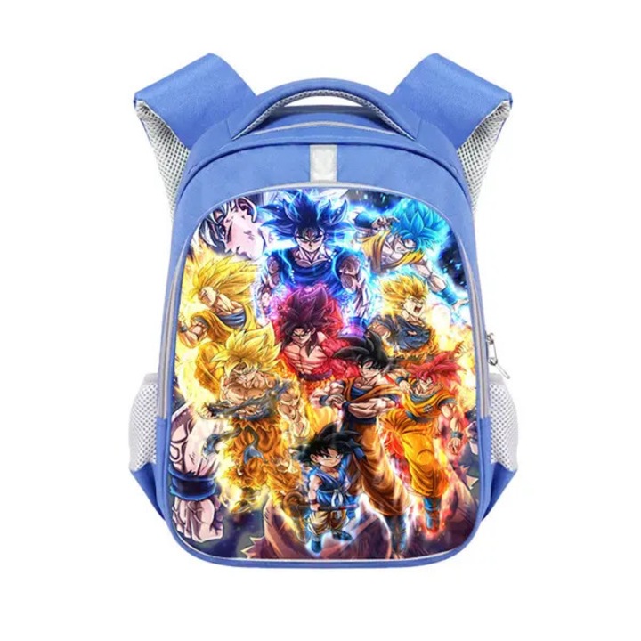 Anime Dragon Ball iskolatáska, 26x13x36cm, poliészter, kék