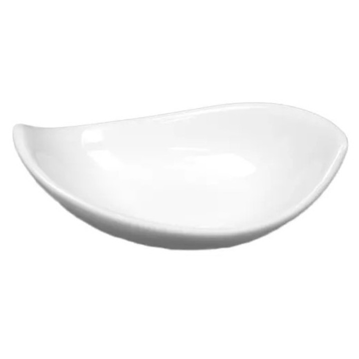 Set 16 boluri portelan alb frunze 9x5x3cm