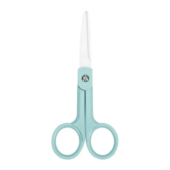 Foarfeca ceramica pentru alimente bebelusi, roz sau albastru, 14.5x6cm