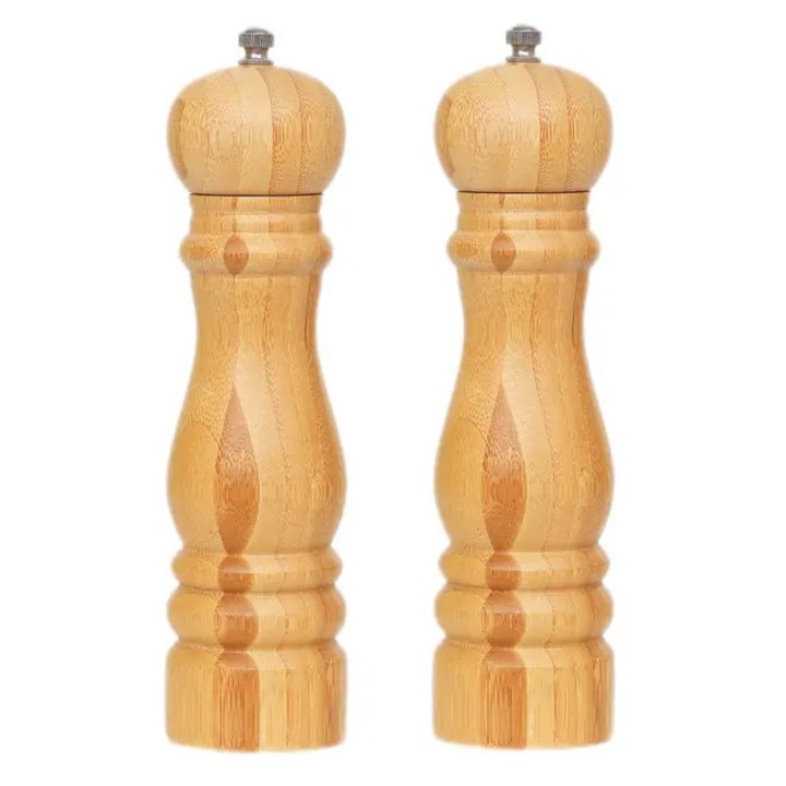Set rasnita sare si piper, bambus, 22x5.5cm, 2 piese