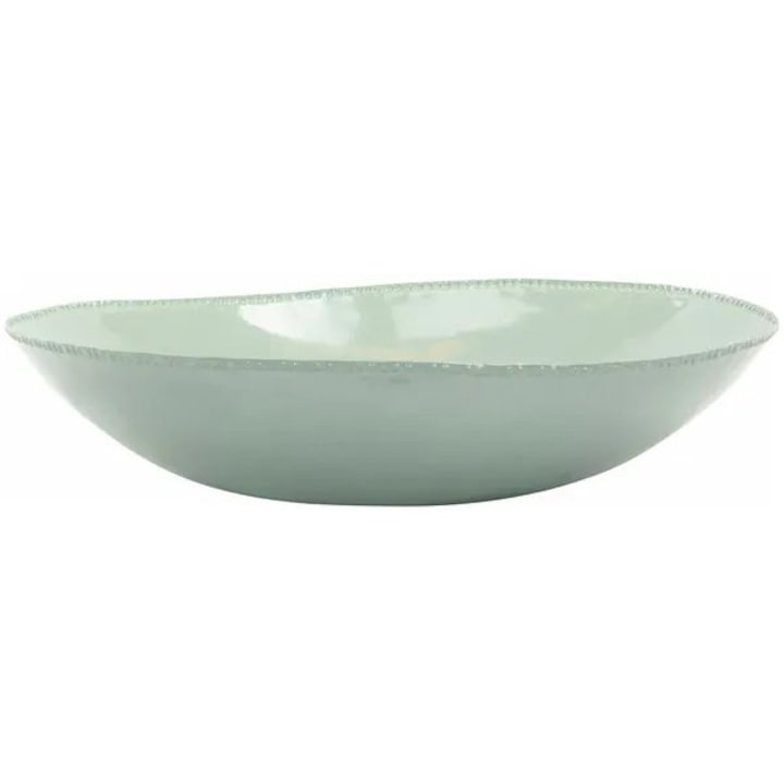 Bol emailat, 36x8cm, culoare albastru deschis