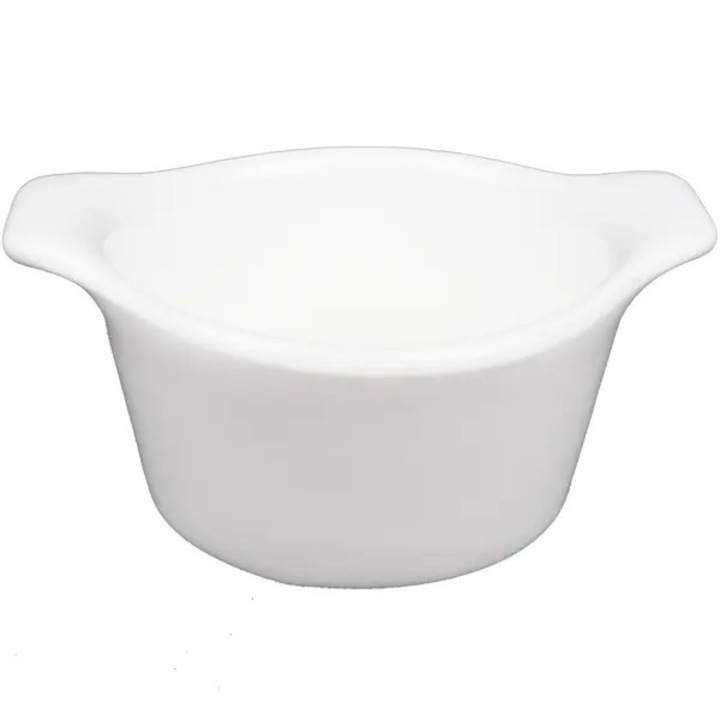 Set 12 boluri mini portelan crem 8x6x3.5cm pentru lapte si unt