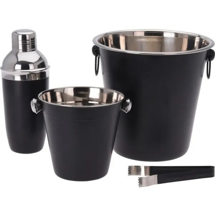 Set cocktail bar inox 4 piese, 550ml, 14x16x22cm