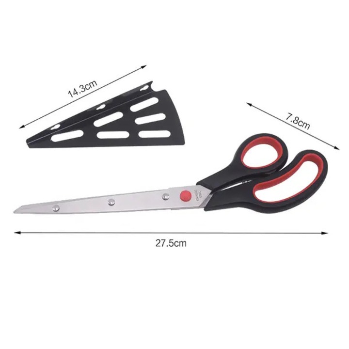 Foarfeca pizza 2in1 inox negru 27.5x7.8x1cm