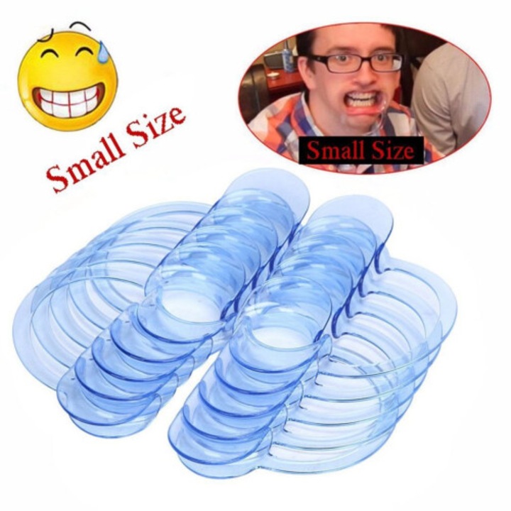 Set 10 deschizatori gura Cshape albastru, marime S, accesorii petrecere reutilizabile
