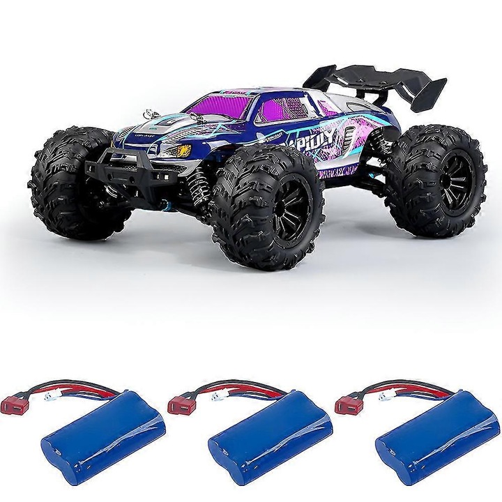 RC terepjáró autó 4x4, 1:16, LED, 30x23x11.5cm, 12-15 perc üzemidő, nagy sebesség