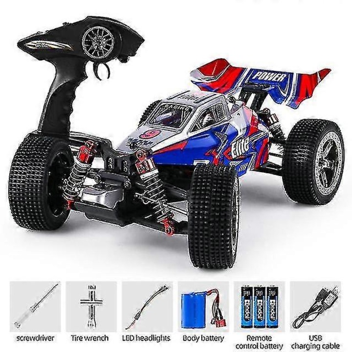RC autó 1:16, mágneses motor, 45 km/h, 7.4V, 2.4G, független felfüggesztés