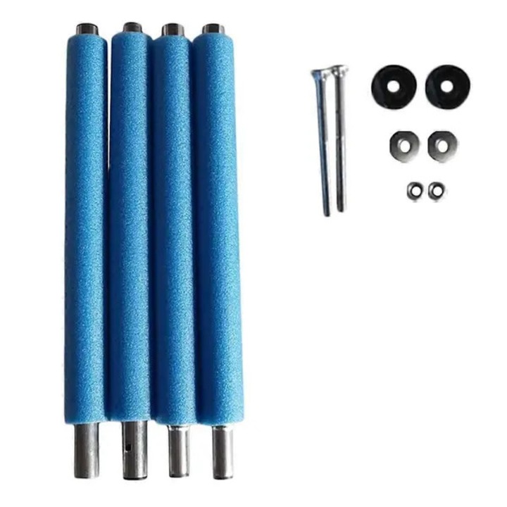 Set tevi de schimb pentru trambulina, protectie anti-coliziune, albastru argintiu, 1.96m