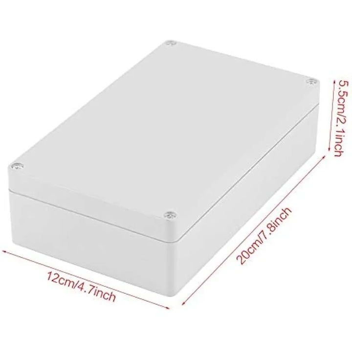 Cutie electrica ABS rezistenta la apa IP65 200x120x56mm, protectie etansa, ignifuga
