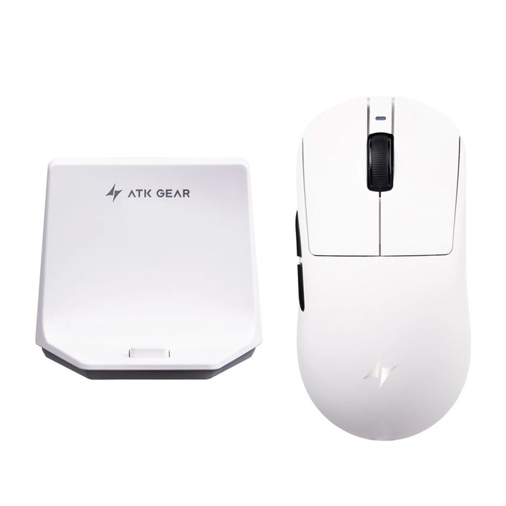 Mouse gaming wireless ATK Dragonfly A9 NB alb 30000DPI