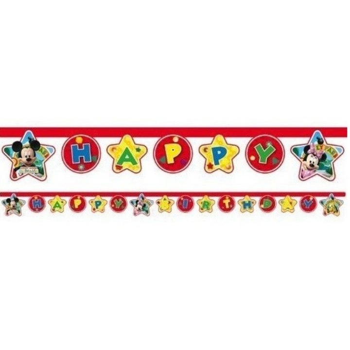 Disney Mickey Happy Birthday felirat playful 200cm