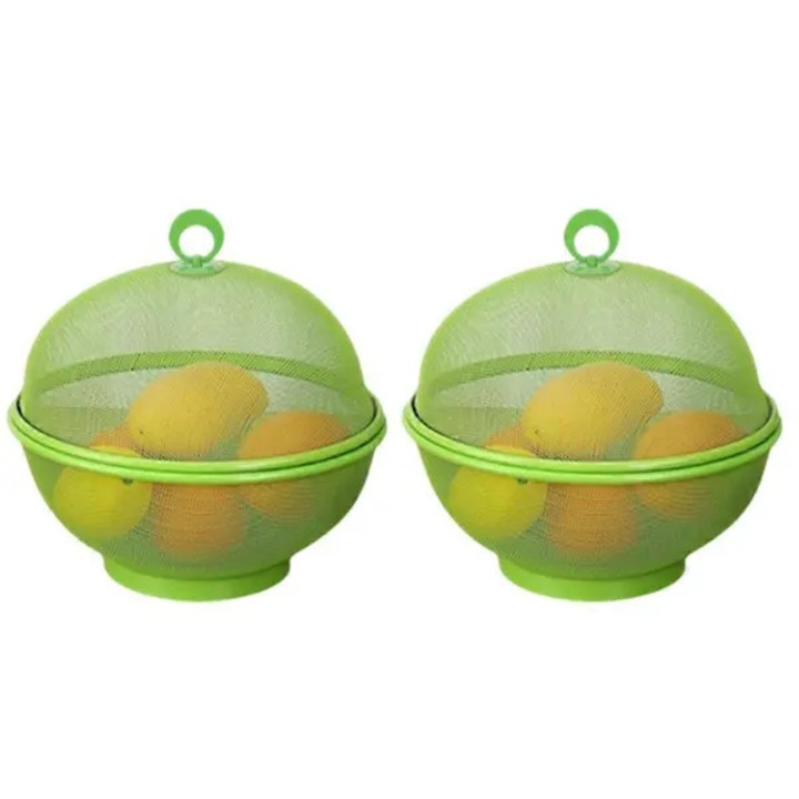 Cos fructe cu protectie insecte, set 2 buc, plastic, multicolor, 25x15cm
