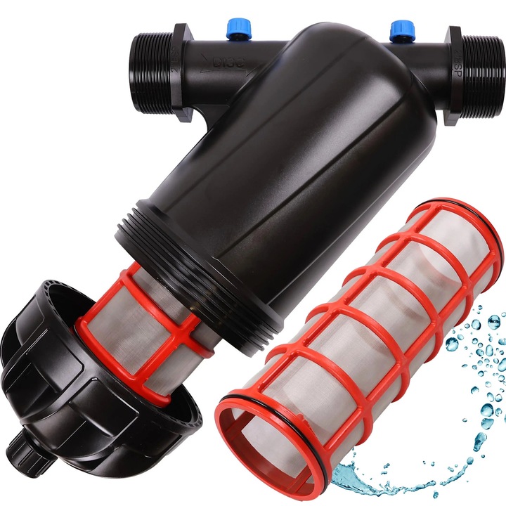 Filtru de apa pentru fantana, filtru de inaltare cu plasa 120, filet exterior de 2