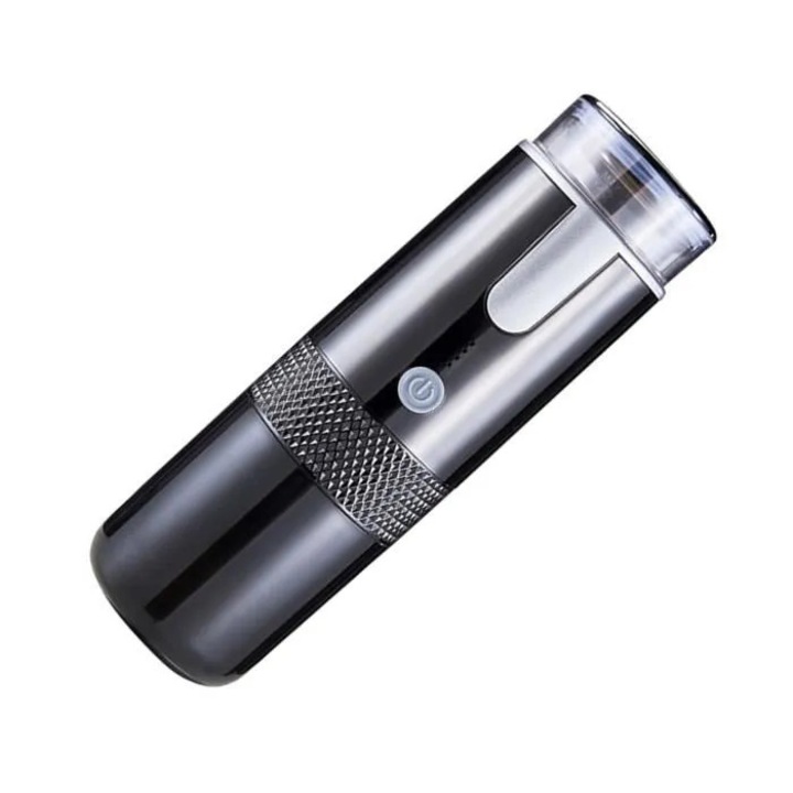 Cafetiera electrica portabila mini 160ml negru rezervor detasabil