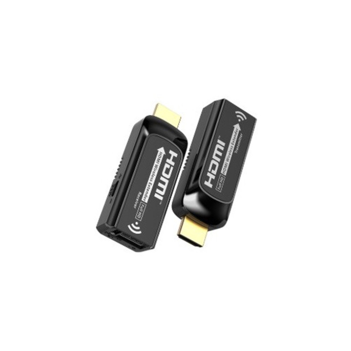 Extender Wireless, 5GHz, HDMI 1080p60Hz, transport semnal la max.20m, Alimentare prin cablu USB, Transmitator si Receptor