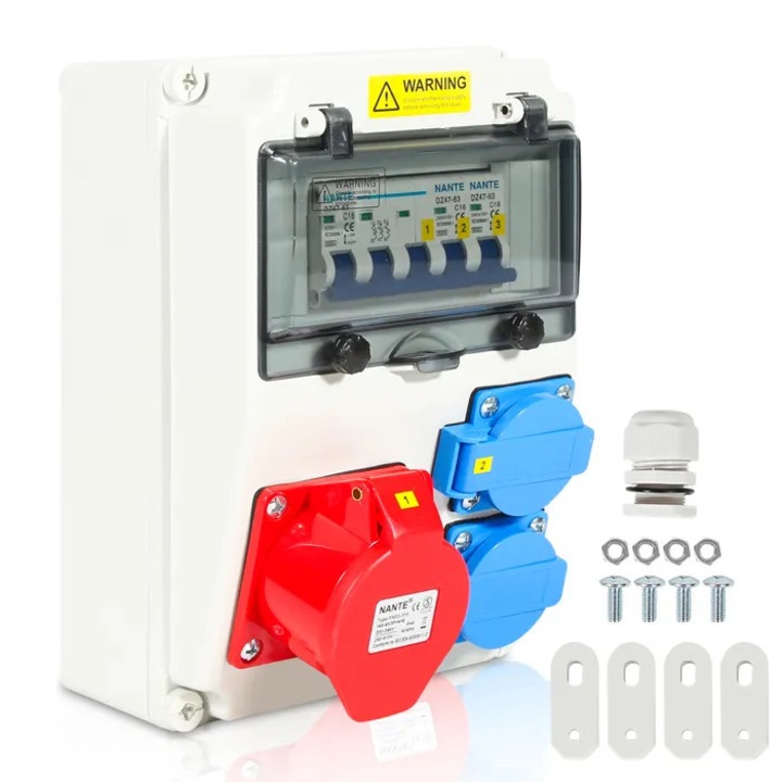 Tablou electric de perete, 1x16A 2x230V, IP44, 16,5x24,5x15cm
