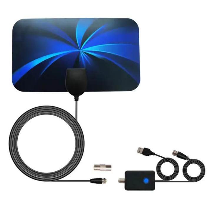 Antena TV digitala interioara 1080P 25Dbi alb 210x120x0.8mm