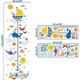 Sticker perete masurare copii ocean pesti balena 70x180cm multicolor