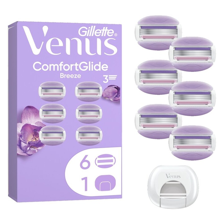 Gillette venus comfortglide дамски ножчета за бръснене breeze 6 бр