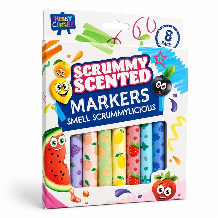 Ароматни маркери Hobby Corner Scrummy Scented – 8 цвята
