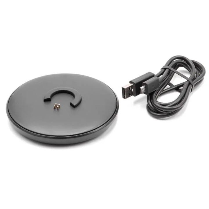 Bluetooth hangszóró töltőállomás, fekete, 10.5x1.9cm, micro USB kábel mellékelve