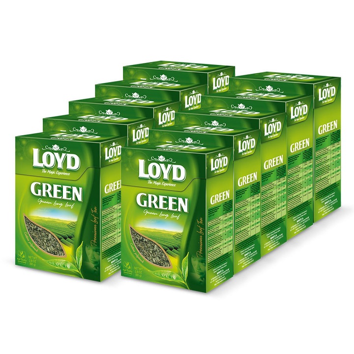 LOYD zöld tea készlet, 80 g x 10 db, fermentált, természetes
