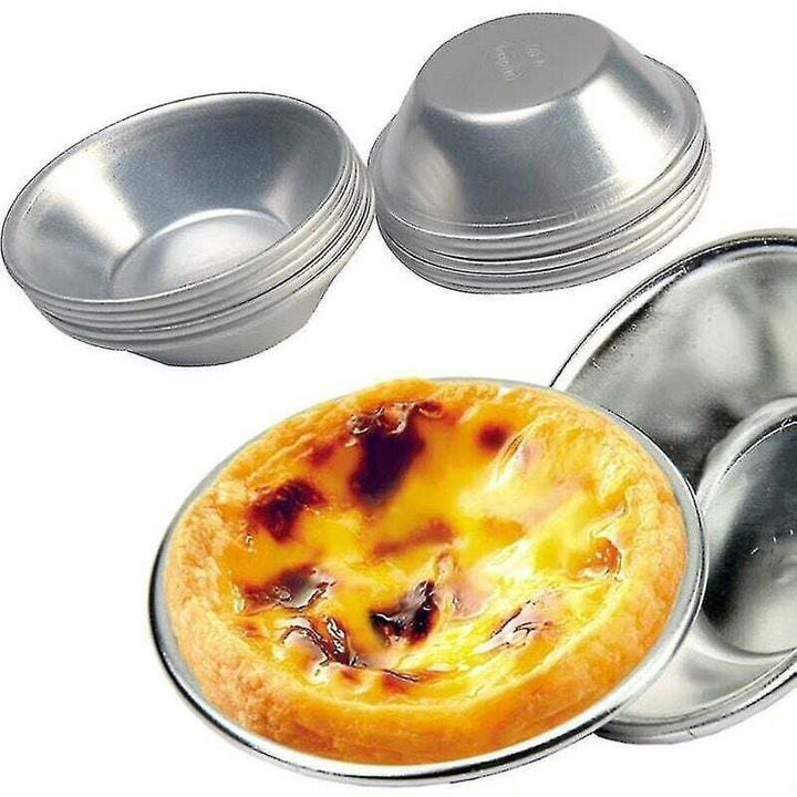 Set 10 forme tarta, antiaderente, aluminiu, 72x22mm