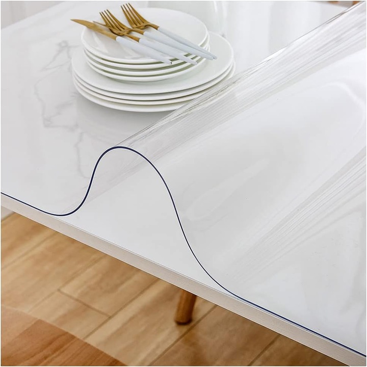 Átlátszó PVC asztalterítő 1,5mm mosható 70x120cm