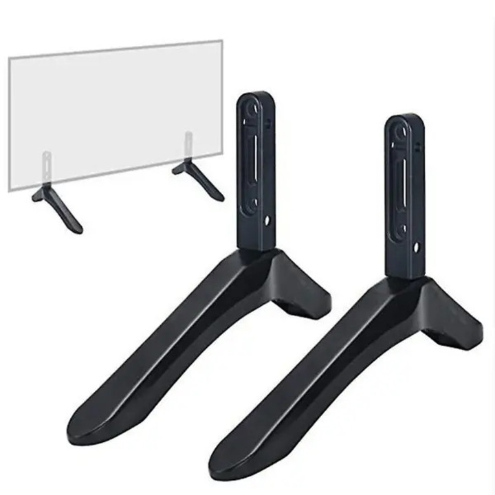Suport universal TV, aluminiu, reglabil, negru, 32-65 inch, set 2 buc