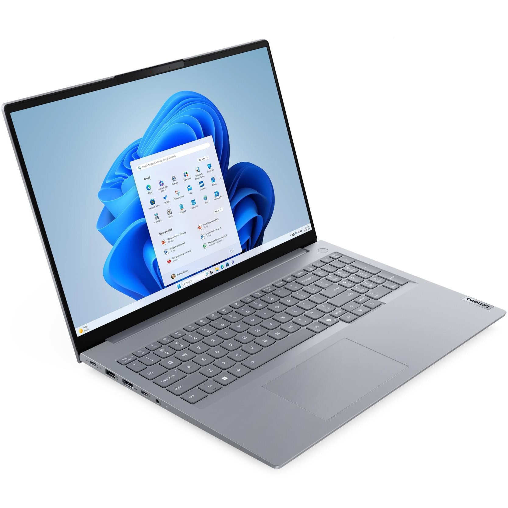 Laptop Lenovo ThinkBook 16 G8 IAL Procesor Intel® Core™ Ultra 5 135H 18M Cache, up to 4.60 GHz, 16" WUXGA, 16GB DDR5, 512GB SSD, Intel Graphics, Gri