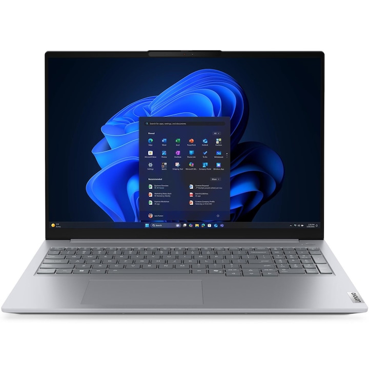 Laptop Lenovo ThinkBook 16 Gen 9 cu procesor AMD Ryzen™ 5 220 pana la 4.90 GHz, 16" WUXGA IPS 400nits, 32GB RAM, 512GB SSD, AMD Radeon™ 740M Graphics, No OS