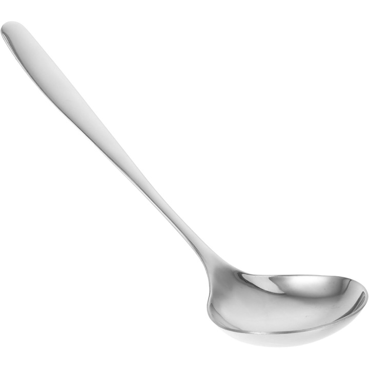 Lingura servire inox 304, mare, maner lung, pentru buffet, 30x8cm
