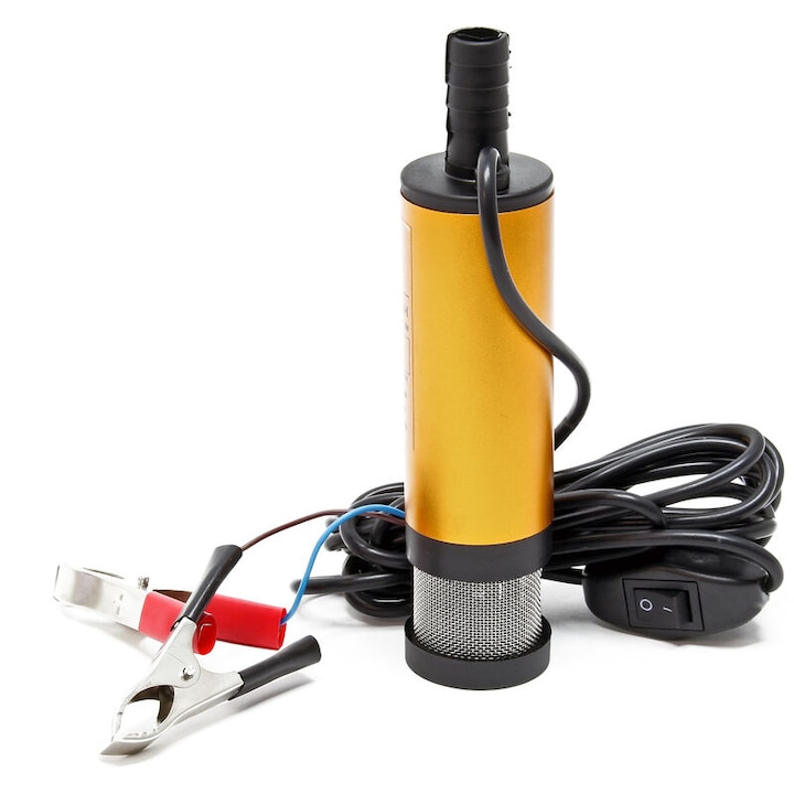 Pompa submersibila apa si gazole 12V 12l/min aluminiu 19mm