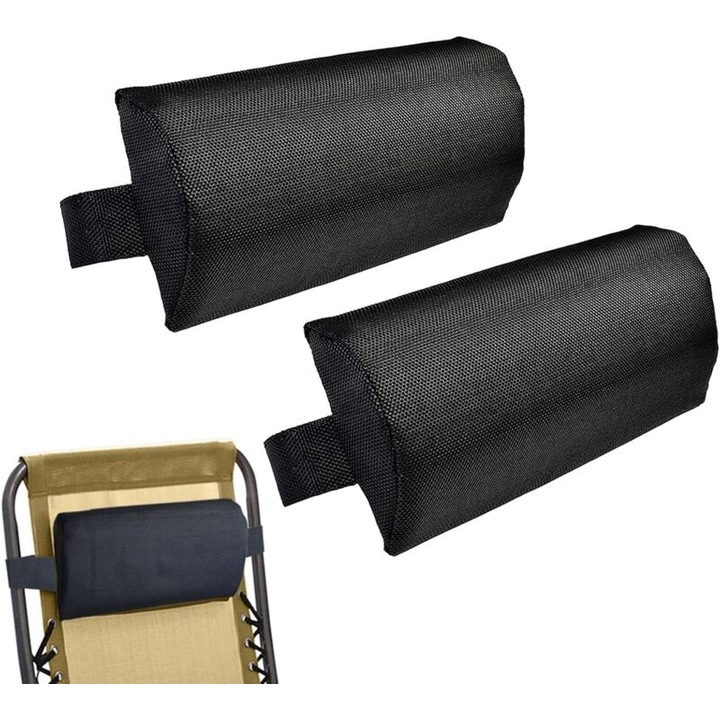 Perna suport cap pentru sezlong, reglabila, 37x17cm, albastru