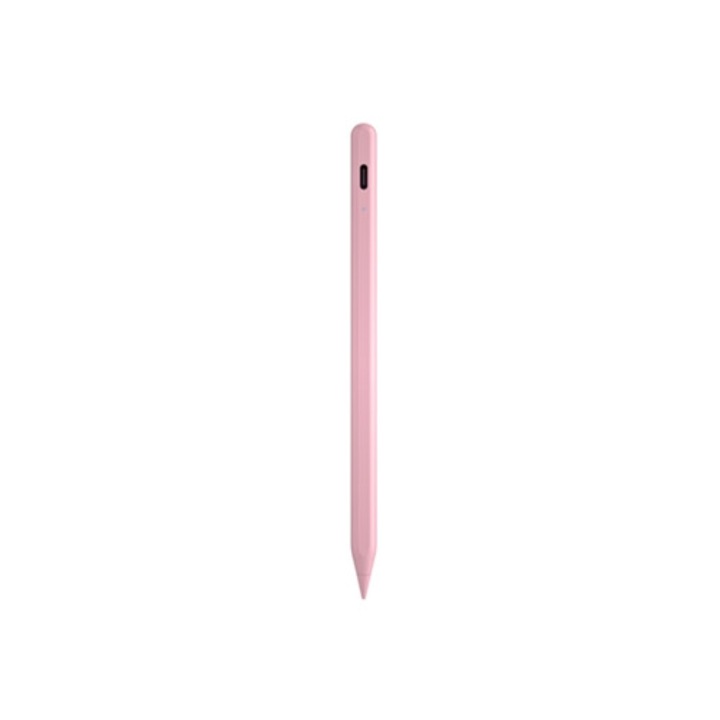 Stylus capacitiv activ pentru iPad, roz, Bluetooth, sensibil la presiune si inclinare