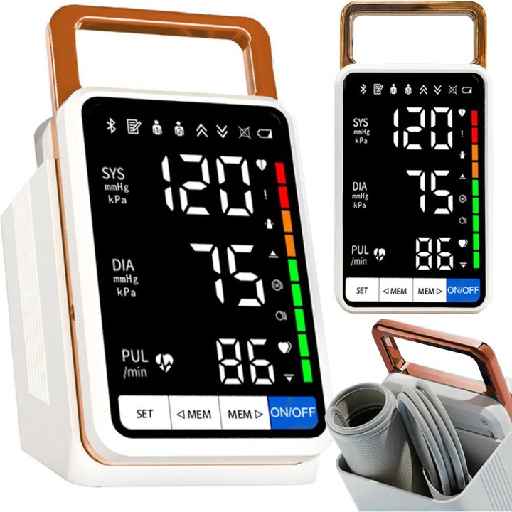 Tensiometru Electronic Zenino, Afisaj LCD, Circumferinta Brat 22-32cm, Oprire Automata