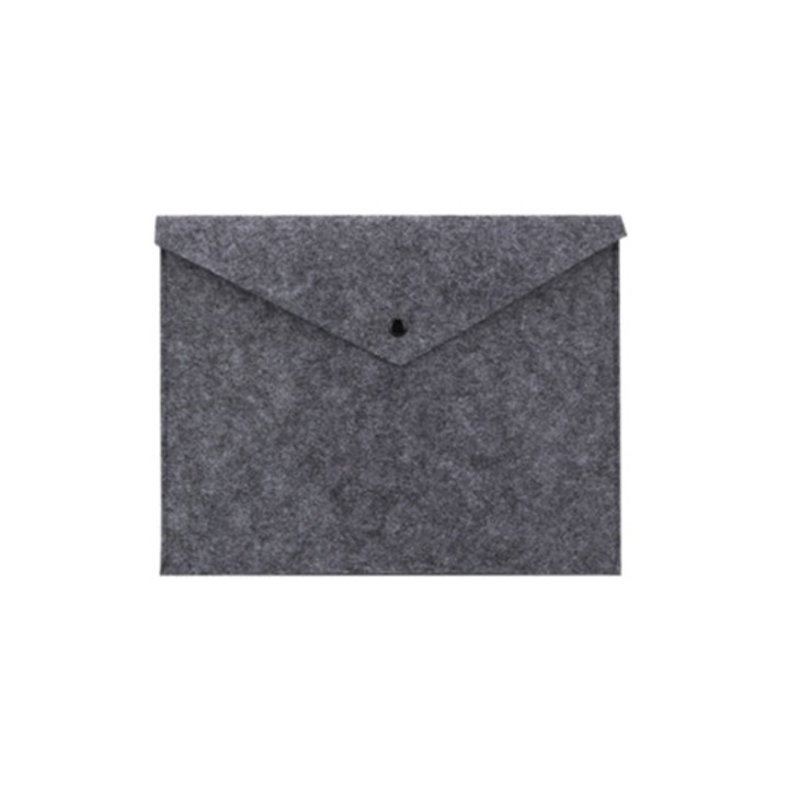 Hordozható laptop táska, filc, közepes méret, szürke