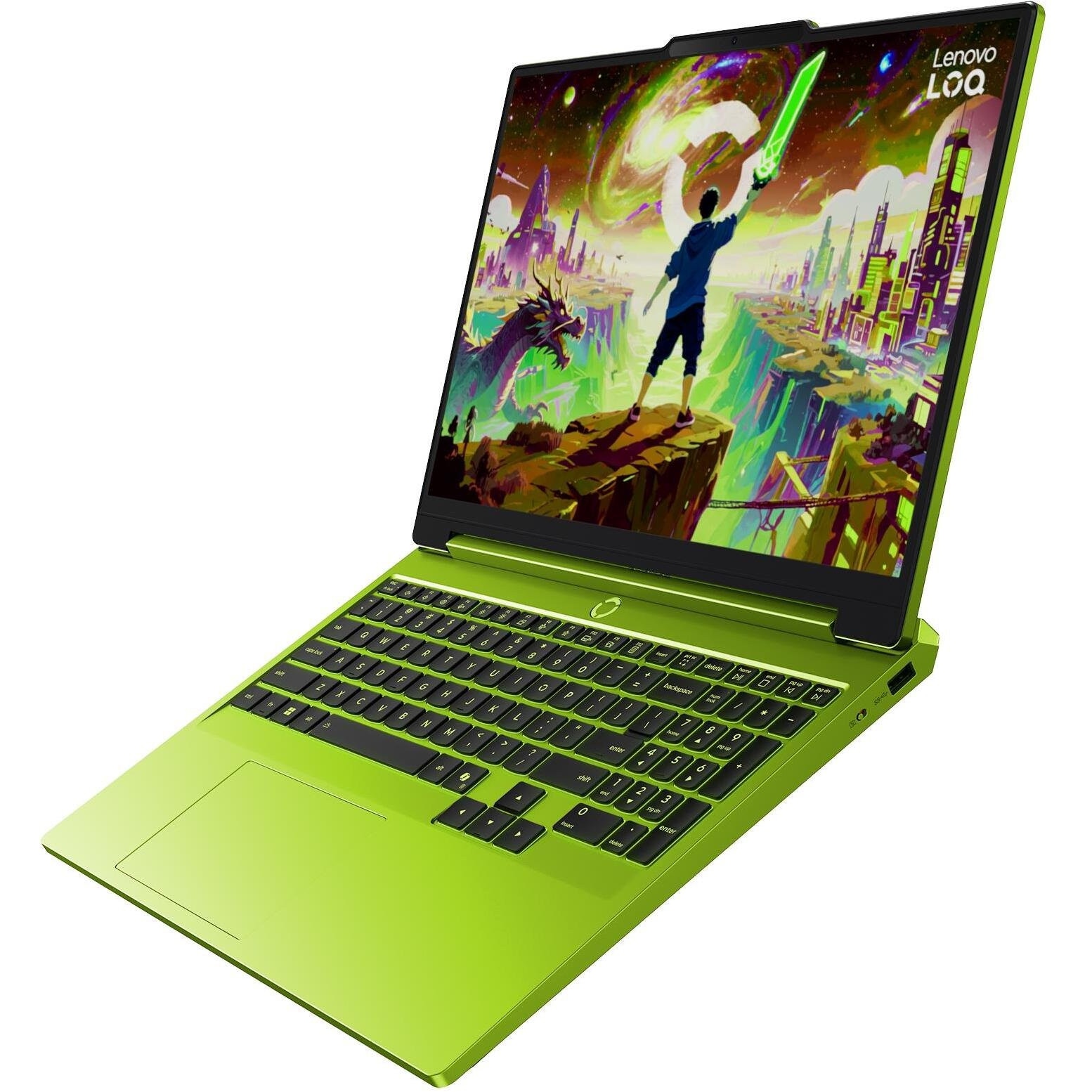 Laptop Lenovo LOQ, 15.3" WUXGA, AMD Ryzen™ 7 250 pana la 5.1 GHz, 16 GB RAM DDR5 5600, 512 GB SSD, NVIDIA® GeForce® RTX 5050 8 GB, Windows 11 Home, Surge Green 512 GB