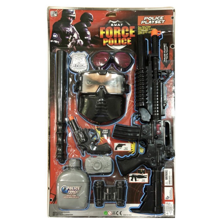 Jucarie Set de Politie S.W.A.T. Force - Kit Complet d, Idee Cadou Copii 3+ Ani