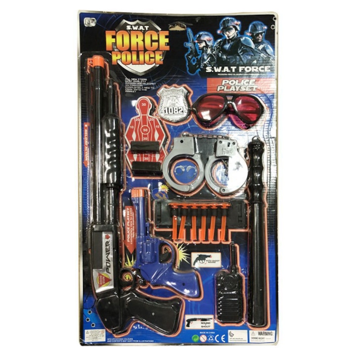 Set Pistol de Jucarie, Plastic Durabil, Idee Cadou Copii 6+ Ani