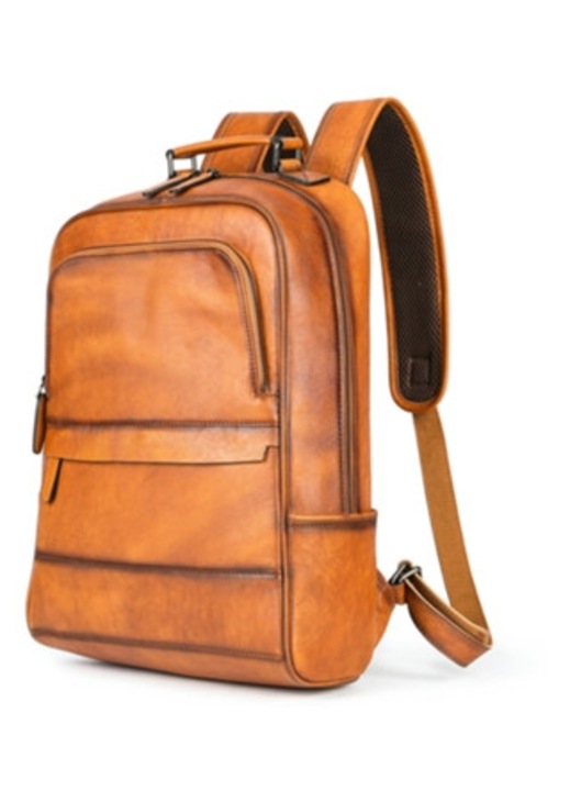 Rucsac barbati piele naturala vintage maro 2252 mare laptop