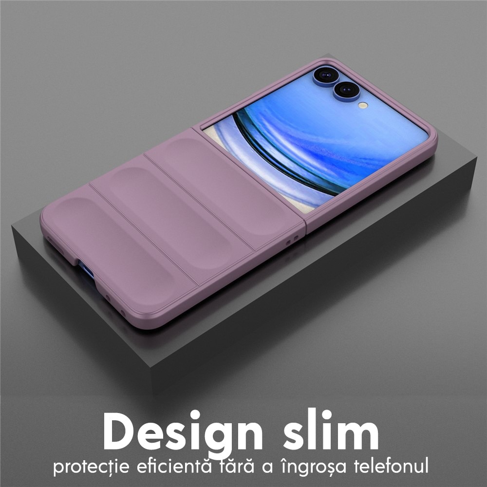 Husa pentru Samsung Galaxy Z Flip 8 DaDen® Magic Shield, Antisoc, Material flexibil, TPU, Mov
