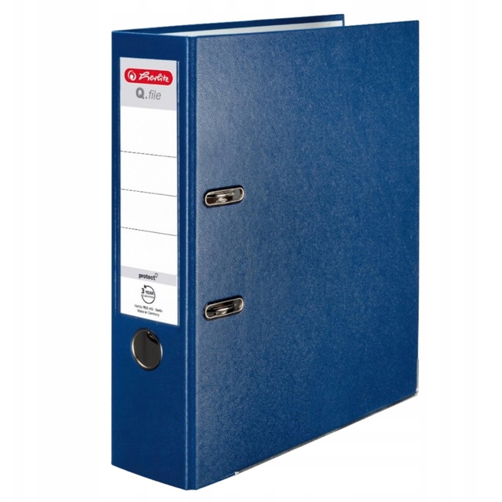 Biblioraft Herlitz Q.File albastru 8cm A4 21x29.7cm