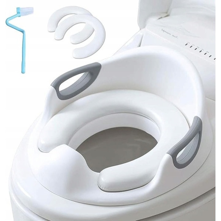 Scaun WC copii DESK cu maner si spatar rotund/oval